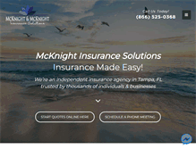Tablet Screenshot of mcknight-insurance.com